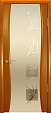 Дверь Буревестник-2 "Бабочки", тём. анегри, стекло бел. в Туапсе
